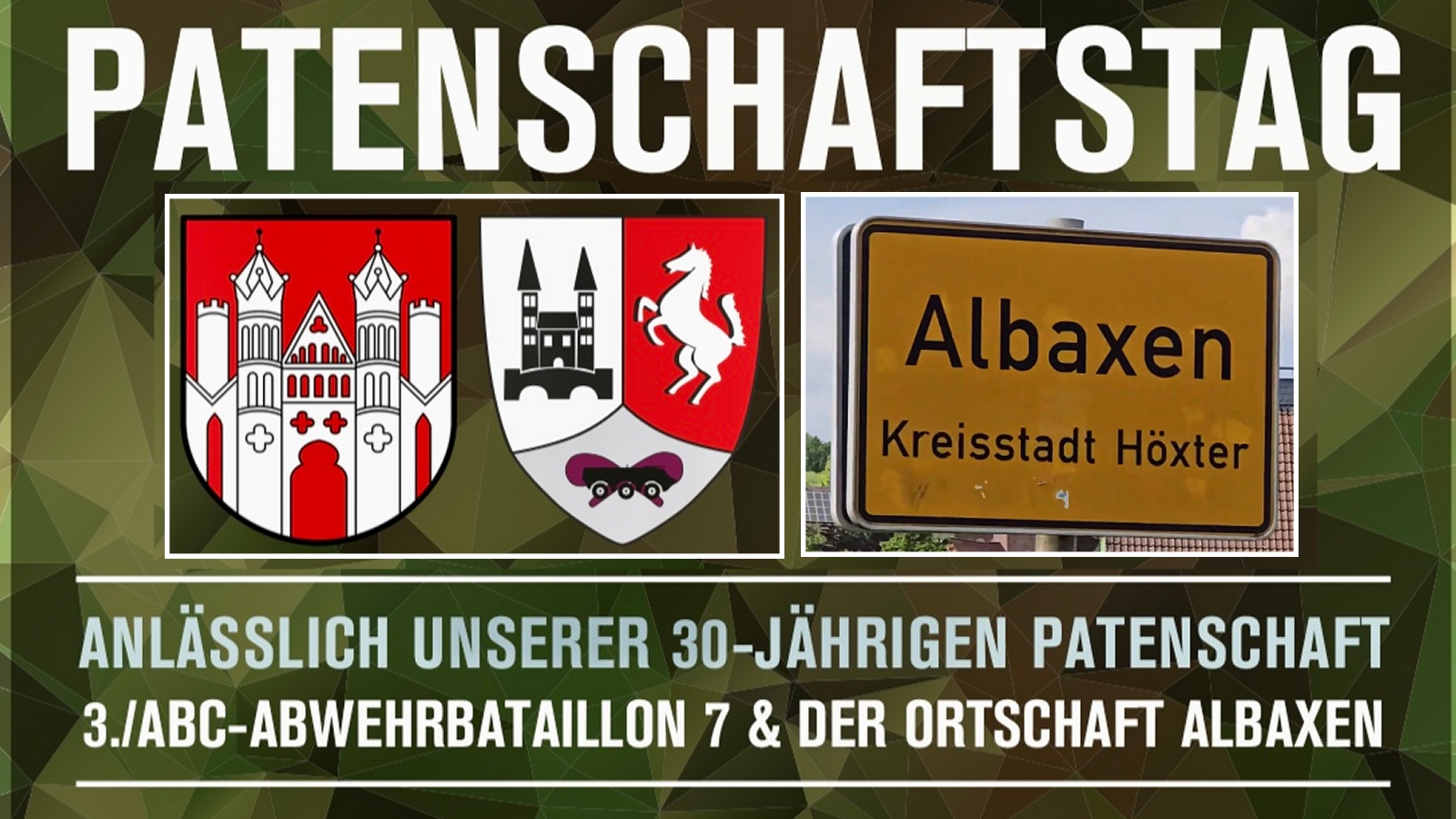 Die Ortschaft Albaxen feiert 30 Jahre Patenschaft mit der Bundeswehr – Festtag am 12. Juli