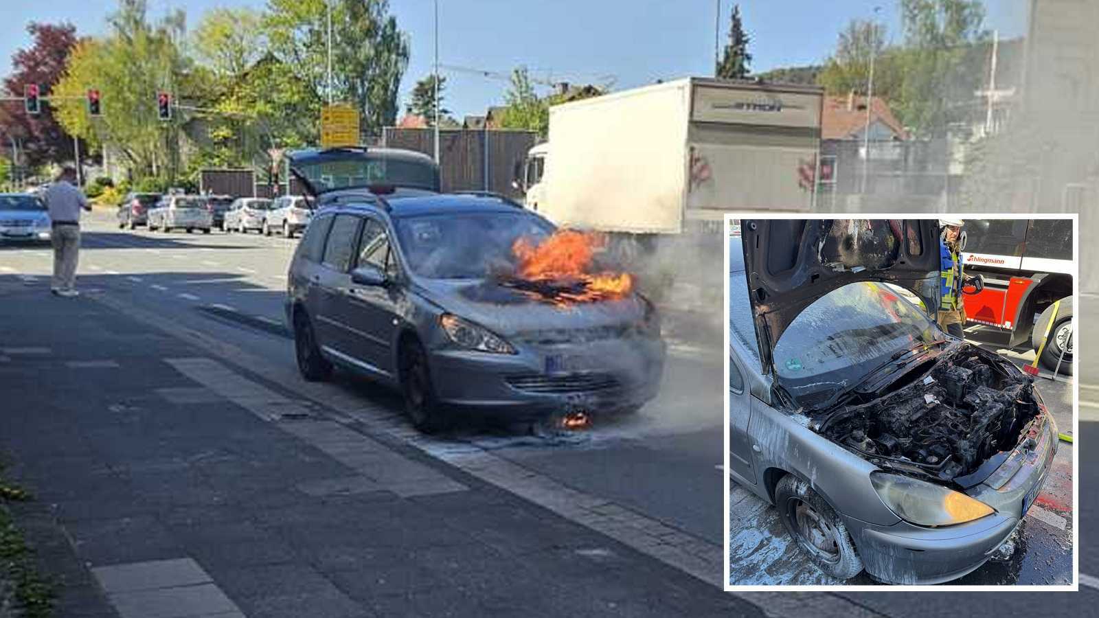 Motorbrand in Höxter schnell gelöscht: Einsatzkräfte handeln zügig und verhindern weitere Gefahr